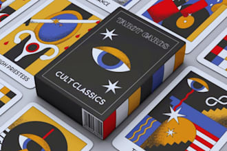 design 52 custom playing card game deck and poker cards or board games tuck box
