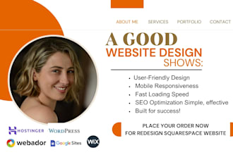 build revamp or clone webador google site wix hostinger wordpress website design