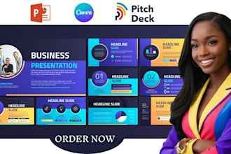 do powerpoint presentation design investor pitch deck design and google slides