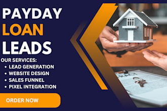 generate payday loan lead business loan leads, mca business leads, landing page