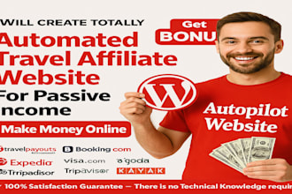 launch your own autopilot travel affiliate website  earn passive income
