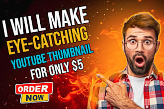 design a mind blowing youtube thumbnail for you