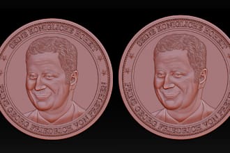 design 3d printing bas relief 3d coin model wall art cnc medallion svg in zbrush