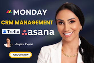 setup monday crm trello asana automation and project management