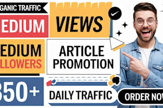 do viral medium article promotion and massive medium follower