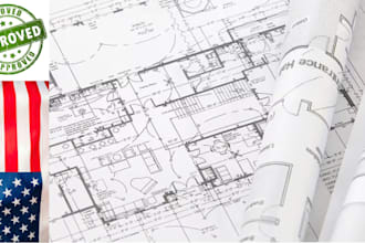 architectural stamp, house design city permit approval in all USA states
