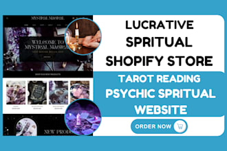 create lucrative spiritual shopify store tarot reading psychic spiritual website