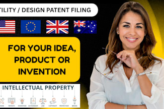 do patent application, check and trademark filing in UK, US, europe