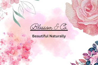 design a feminine beauty, salon, and watercolor logo professionally