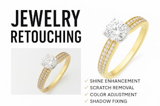 do high end jewelry retouching and background removal