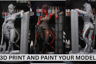 3d print and paint your model figurines diorama miniatures warhammer in 16k 40k