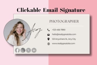create email signature HTML, clickable HTML email signature