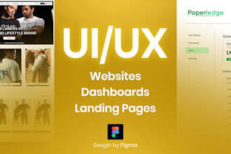 do responsive website landing page wireframe ui ux figma design