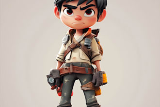 create unique and professional 2d game character