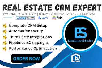 setup kvcore CRM lofty CRM follow up boss agent CRM for real estate crm