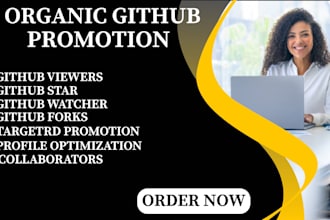 do organic github promotion to gain stars fork repo and traffic