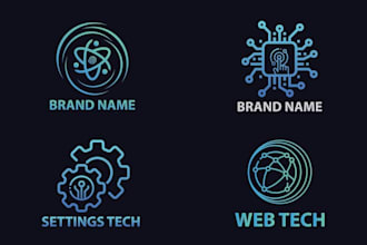 do modern technology cyber security tech software logo or any graphics design