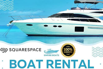 wix squarespace yacht rental boat rental website jet ski rental car rental web