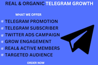 promote telegram group channel,telegram growth, to get real telegram subscribers