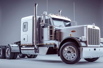 3d truck model, car model semi truck, 3d cad design toy design for 3d printing