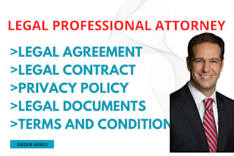 draft legal contract, legal letters, llc, operating agreement, nda as lawyer