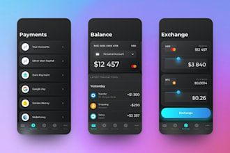 create fintech app, crypto wallet app, blockchain trading app,money transfer app