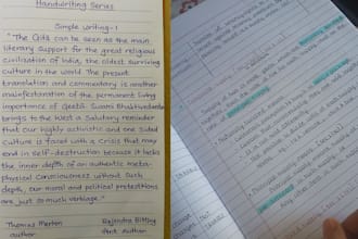 write documents, study notes, coursework assignments for you