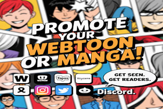 do webcomic, webtoon promotion, manga, tapas, webcomic, voyceme organically