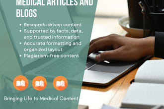 write evidence based medical and health articles and blogs
