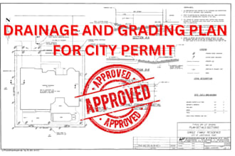 create professional drainage and grading plan for permit approval