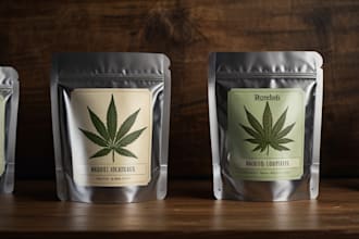 design amazing weed pouch jar cbd product labels mylar bag cannabis pet food bag