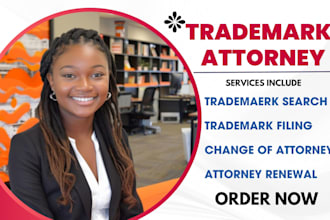 be your USA trademark registration attorney patent filing logo design