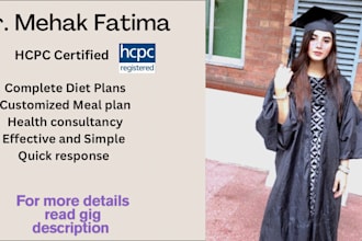 build you a custom weight loss or gain diet plan as a registered dietitian