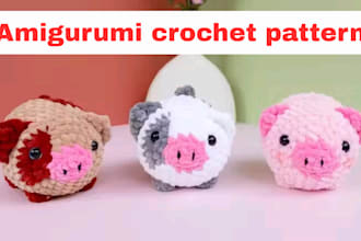 meticulously write and design amigurumi crochet pattern and knitting toys