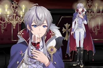 create custom live 2d vtuber model, live 2d rigging, live 2d, vtuber commission