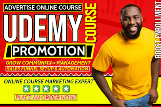 promote udemy course, thinkific course, kajabi course sales funnel, course seo
