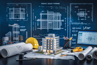 do complete US mep architectural, structural drawings with licensed stamp permit