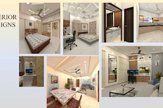 design apartments and create 3d views with boq if required