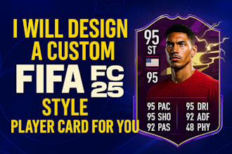 design a custom FIFA fc 25 style player card for you