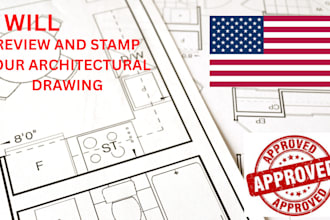 draw review,stamp USA architectural drawings,city permit mep site plan