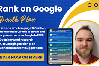 write your on page SEO growth plan to rank on google in 2025