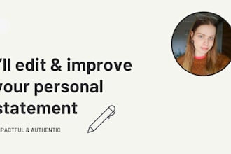 proofread and edit college personal statements