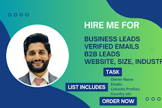 do niche specific b2b lead gen with verified emails
