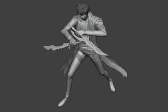 make 3d character action stl figure,anime diorama 3d toys cartoon model 3d print