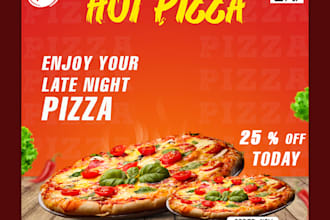 create product , food ,banners and social media posts design