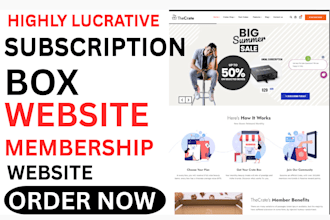 design subscription box subscription membership website shopify store mailer box
