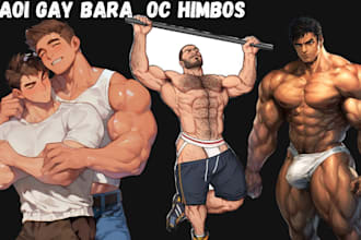 draw bara, yaoi, gay, ocs, fanarts, fan art, men sfw nsfw dakimakura, himbos