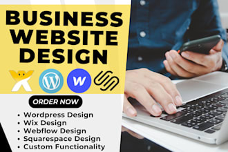 design wordpress business website, woocommerce, webflow, framer, wix, odoo, fix