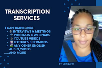 provide fast and professional transcription services