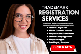 handle US trademark registration and amazon brand registry in USA, UK canada
